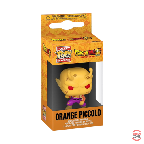 Packaging Funko Pocket Pop Keychain Dragon Ball Super Hero Orange Piccolo porte-cles vitrine