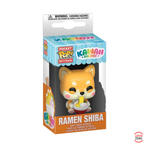 Packaging Funko Pocket Pop Keychain Kawaii Foodies Ramen Shiba porte-cles Shiba Inu bol ramen