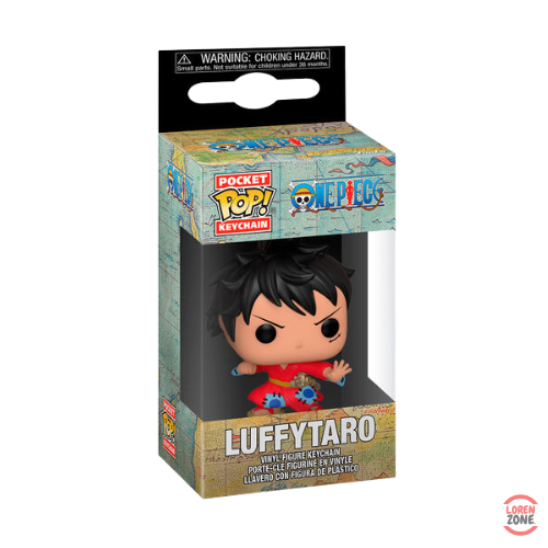 Packaging Funko Pocket Pop Keychain One Piece Luffytaro arc Wano kimono samourai porte-cles
