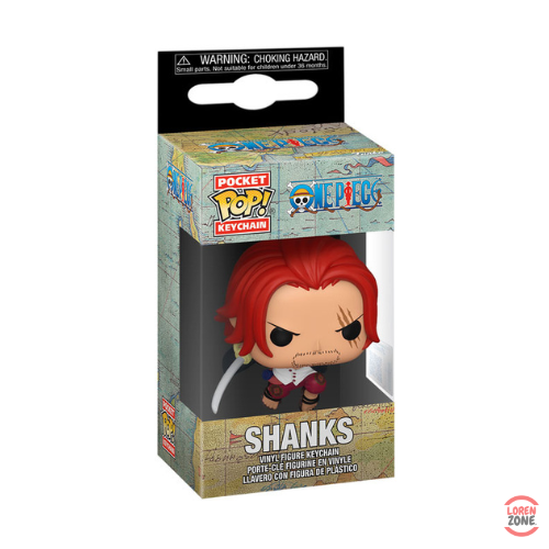 Packaging Funko Pocket Pop Keychain One Piece Shanks le Roux porte-cles Yonko
