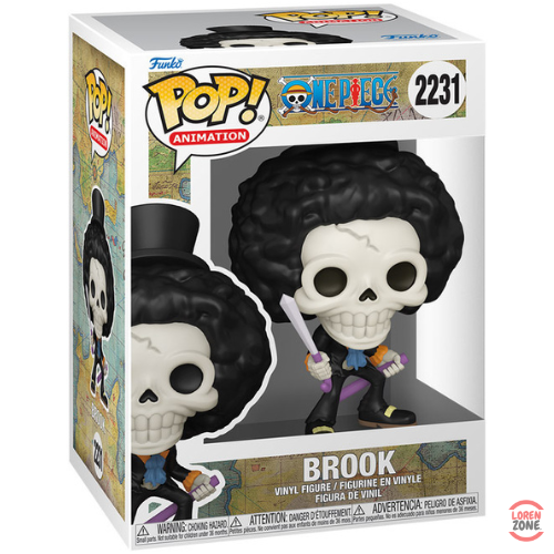 Boite Funko Pop Animation One Piece Brook numero 2231 avec fenetre vitrine officielle