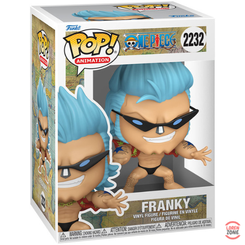 Boite Funko Pop Animation One Piece Franky numero 2232 avec fenetre vitrine officielle