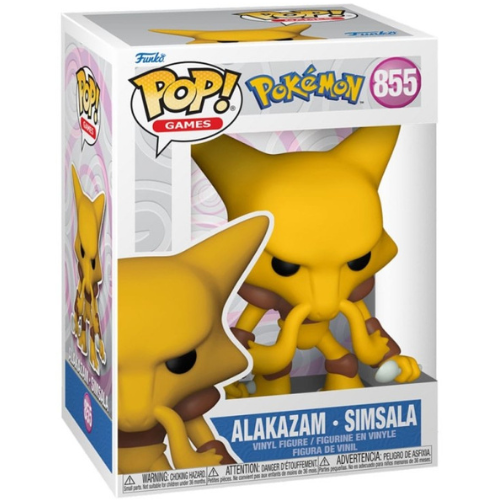 Boite Funko Pop Games Pokemon Alakazam numero 855 avec fenetre vitrine officielle