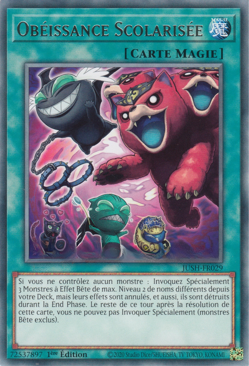JUSH - FR029 - Obéissance Scolarisée - LorenZone Carte à l'unité | LorenZone