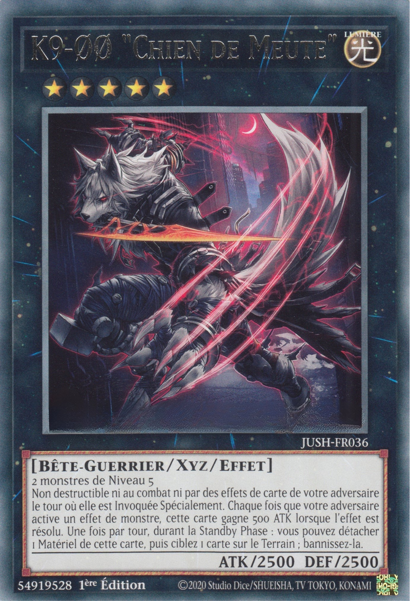 JUSH - FR036 - K9 - ØØ "Chien de Meute" - LorenZone Carte à l'unité | LorenZone