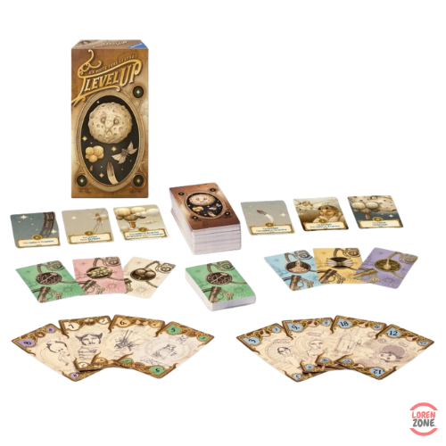 Level Up En Route vers la Lune - contenu : 156 cartes illustrées par Franck Dion