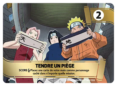 Carte Naruto Mythos TENDRE UN PIÈGE M8 Mission 1er Chapitre Neuf FR LorenZone