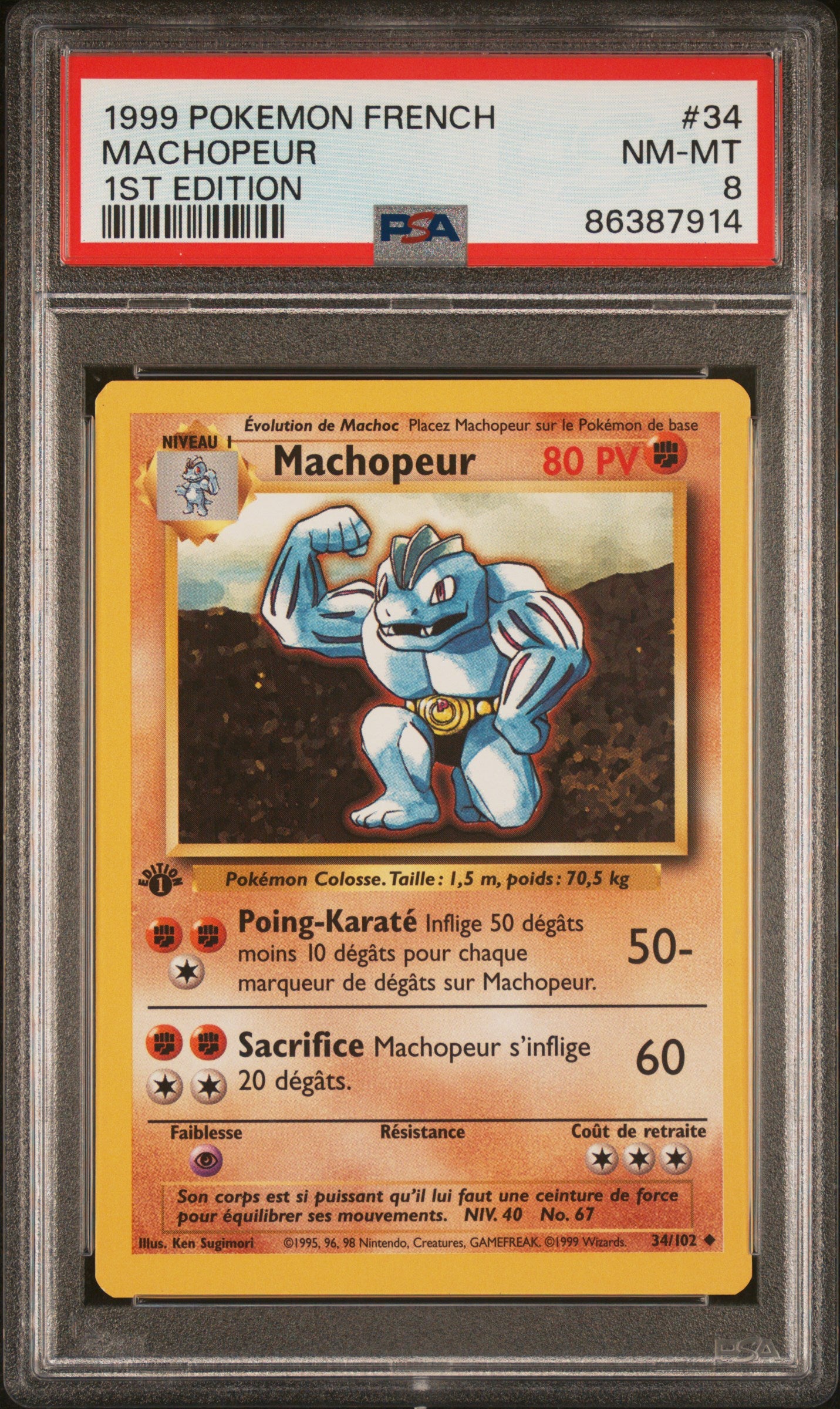 Machopeur 34/102 - PSA 8