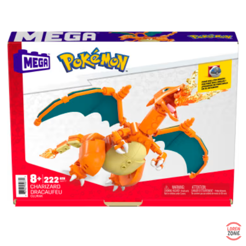 Coffret Mega Construx Pokémon Dracaufeu GWY77 avec 222 pièces à assembler