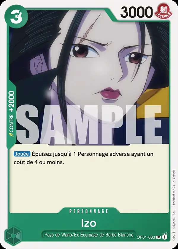 Carte One Piece Izo V1 OP01-033 UC The Best Neuf FR LorenZone