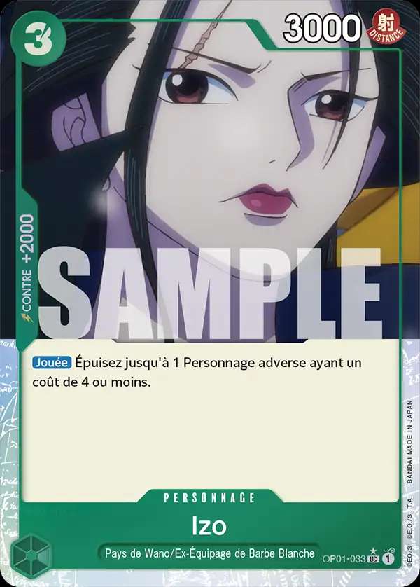 Carte One Piece Izo V3 OP01-033 UC The Best Neuf FR LorenZone