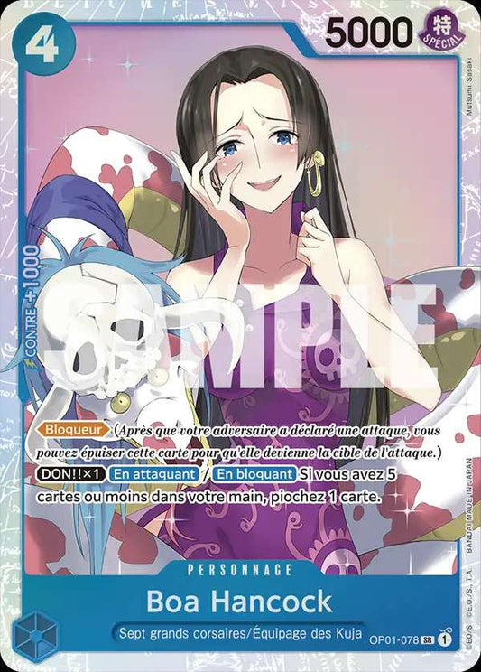 Carte One Piece Boa Hancock V1 OP01-078 SR The Best Neuf FR LorenZone