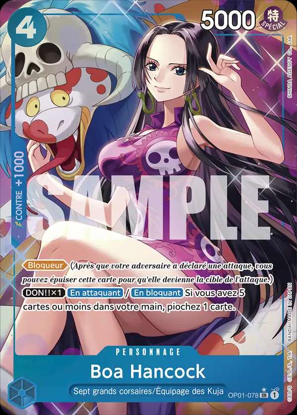 Carte One Piece Boa Hancock V2 OP01-078 SR The Best Neuf FR LorenZone