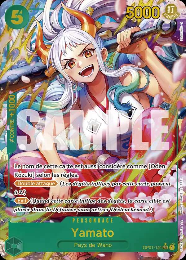 Carte One Piece Yamato V2 OP01-121 SEC The Best Neuf FR LorenZone