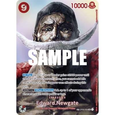Carte One Piece Edward.Newgate SC OP04 OP02-004 SR Kingdoms Of Intrigue Neuf EN LorenZone