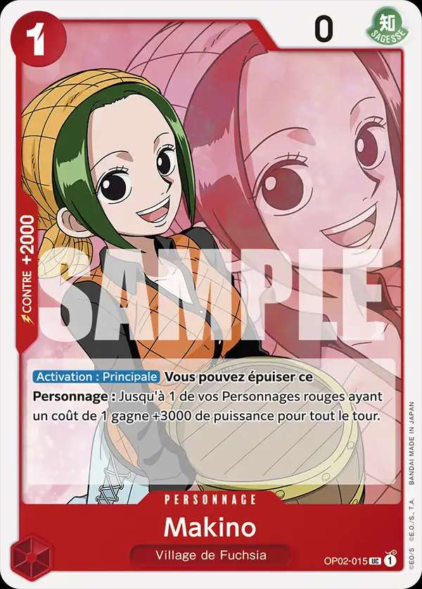 Carte One Piece Makino V1 OP02-015 UC The Best Neuf FR LorenZone