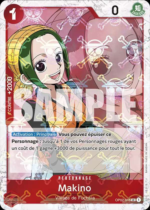 Carte One Piece Makino V2 OP02-015 UC The Best Neuf FR LorenZone