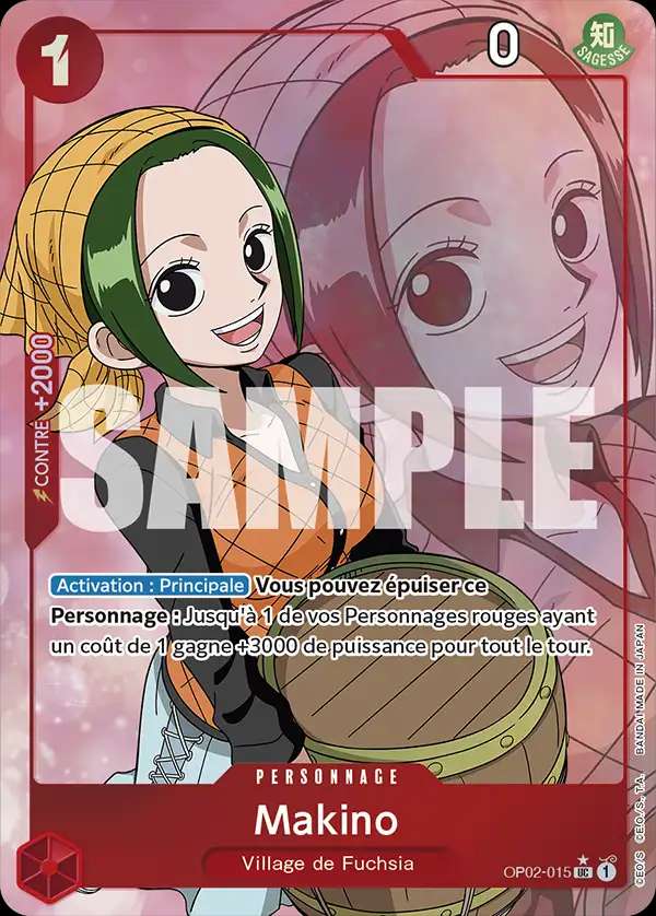Carte One Piece Makino V3 OP02-015 UC The Best Neuf FR LorenZone