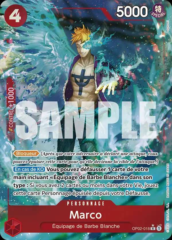 Carte One Piece Marco V3 OP02-018 R The Best Neuf FR LorenZone