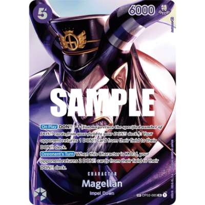 Carte One Piece Magellan SC OP04 OP02-085 SR Kingdoms Of Intrigue Neuf EN LorenZone