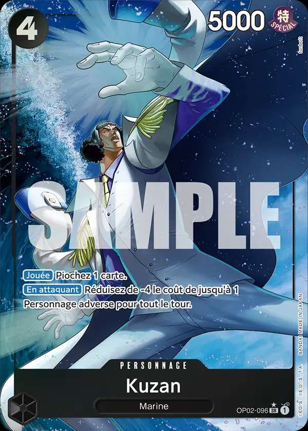 Carte One Piece Kuzan V2 OP02-096 SR The Best Neuf FR LorenZone