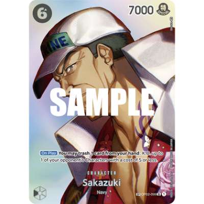 Carte One Piece Sakazuki SC OP04 OP02-099 SR Kingdoms Of Intrigue Neuf EN LorenZone