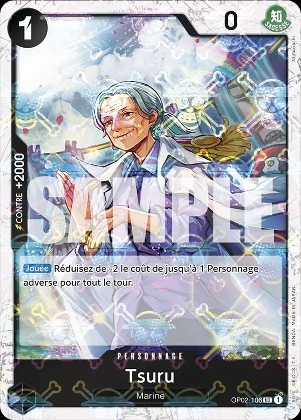 Carte One Piece Tsuru V2 OP02-106 UC The Best Neuf FR LorenZone