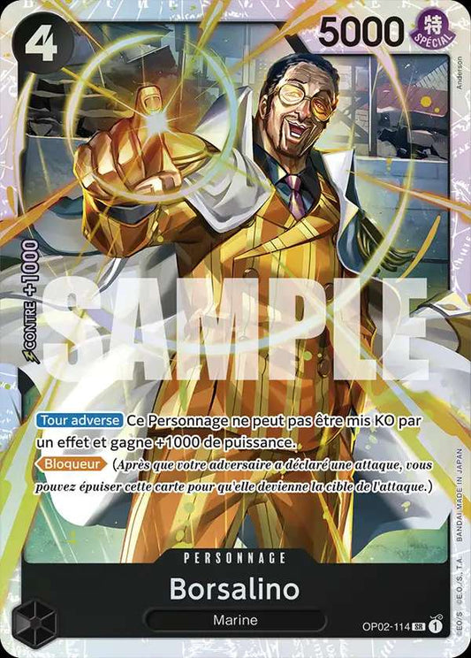 Carte One Piece Borsalino V1 OP02-114 SR The Best Neuf FR LorenZone