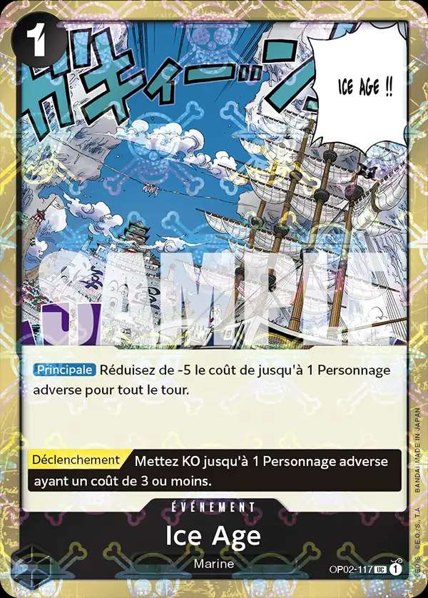 Carte One Piece Ice Age V2 OP02-117 UC The Best Neuf FR LorenZone