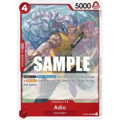 Carte One Piece Adio OP03-002 UC Pillars Of Strength Neuf EN LorenZone