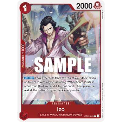 Carte One Piece Izo OP03-003 R Pillars Of Strength Neuf EN LorenZone