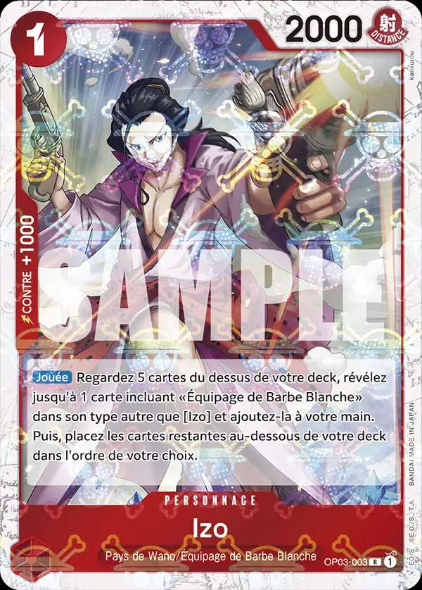 Carte One Piece Izo V2 OP03-003 R The Best Neuf FR LorenZone