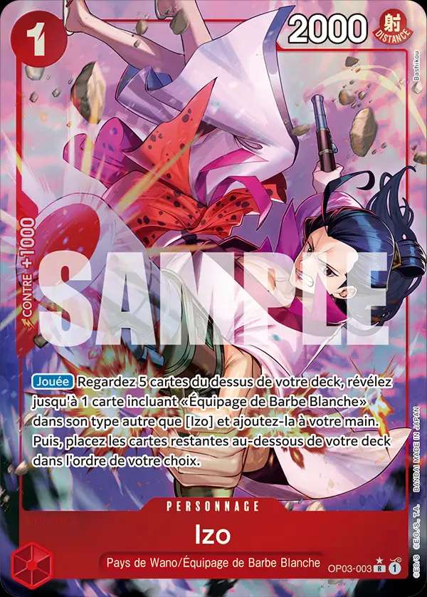 Carte One Piece Izo V4 OP03-003 R The Best Neuf FR LorenZone