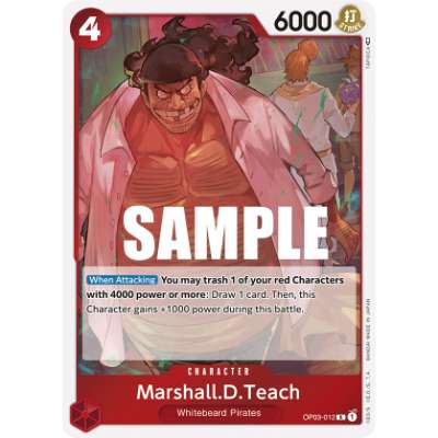 Carte One Piece Marshall.D.Teach OP03-012 R Pillars Of Strength Neuf EN LorenZone