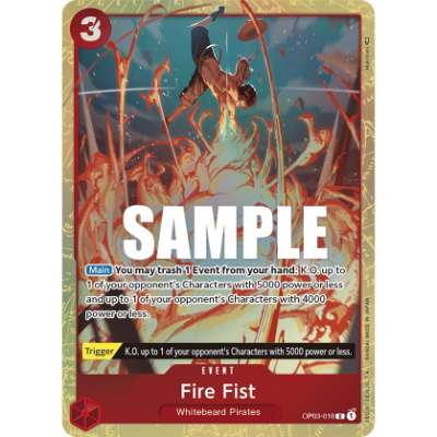 Carte One Piece Fire Fist V2 OP03-018 R Pillars Of Strength Neuf EN LorenZone