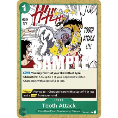 Carte One Piece Tooth Attack OP03-037 C Pillars Of Strength Neuf EN LorenZone