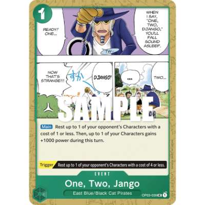 Carte One Piece One, Two, Jango OP03-039 UC Pillars Of Strength Neuf EN LorenZone
