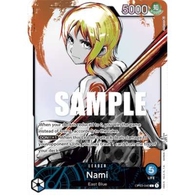 Carte One Piece Nami V2 OP03-040 L Pillars Of Strength Neuf EN LorenZone