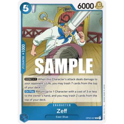 Carte One Piece Zeff V1 OP03-047 R Pillars Of Strength Neuf EN LorenZone
