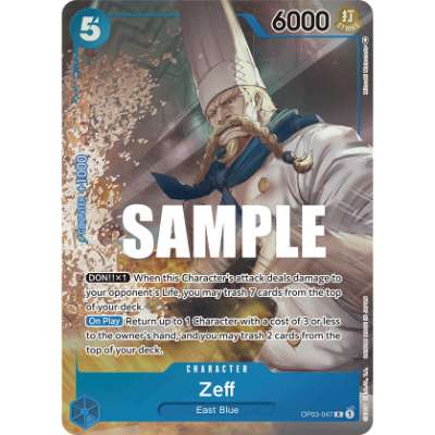 Carte One Piece Zeff V2 OP03-047 R Pillars Of Strength Neuf EN LorenZone