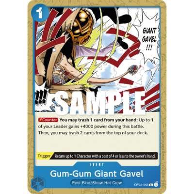 Carte One Piece Gum-Gum Giant Gavel OP03-055 C Pillars Of Strength Neuf EN LorenZone