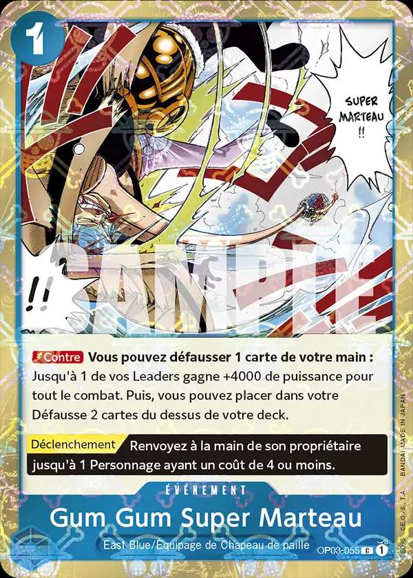 Carte One Piece Gum Gum Super Marteau V2 OP03-055 C The Best Neuf FR LorenZone