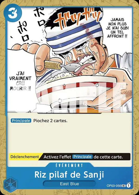 Carte One Piece Riz pilaf de Sanji V1 OP03-056 UC The Best Neuf FR LorenZone