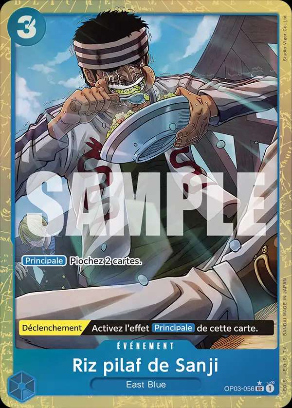 Carte One Piece Riz pilaf de Sanji V4 OP03-056 UC The Best Neuf FR LorenZone