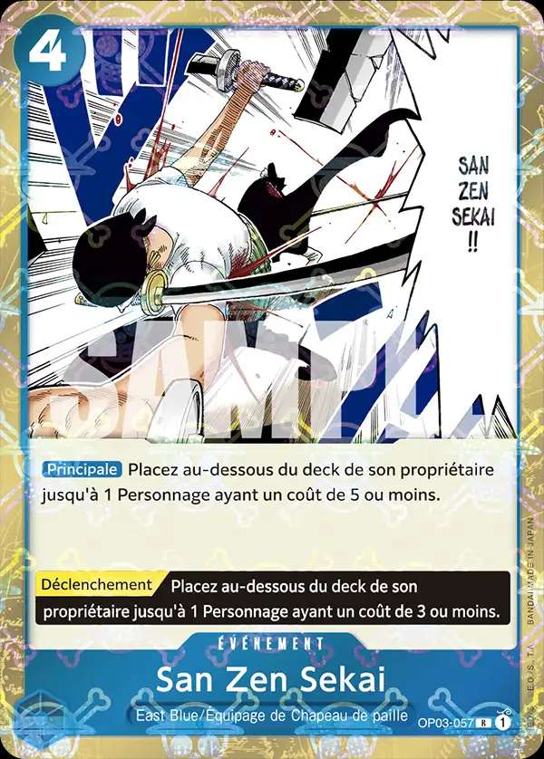 Carte One Piece San Zen Sekai V2 OP03-057 R The Best Neuf FR LorenZone