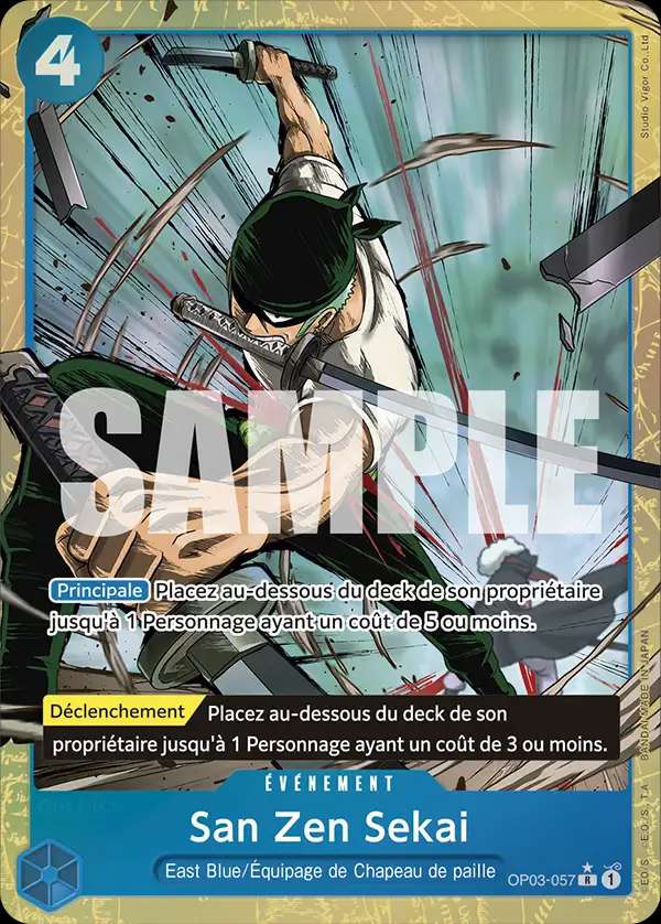 Carte One Piece San Zen Sekai V4 OP03-057 R The Best Neuf FR LorenZone