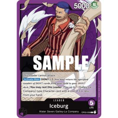 Carte One Piece Iceburg V1 OP03-058 L Pillars Of Strength Neuf EN LorenZone