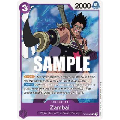 Carte One Piece Zambai OP03-063 UC Pillars Of Strength Neuf EN LorenZone