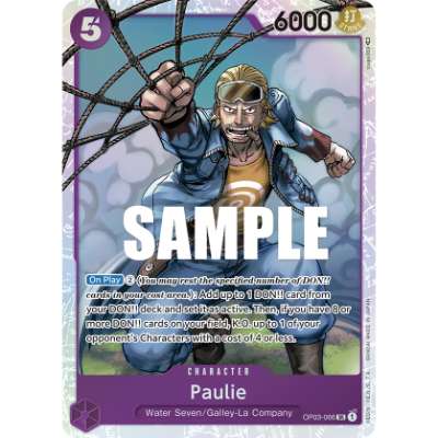 Carte One Piece Paulie V1 OP03-066 SR Pillars Of Strength Neuf EN LorenZone