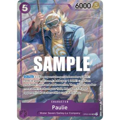 Carte One Piece Paulie V2 OP03-066 SR Pillars Of Strength Neuf EN LorenZone